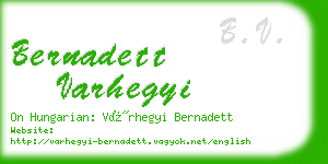 bernadett varhegyi business card